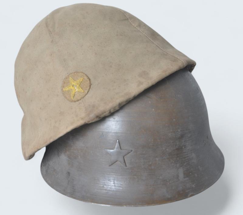 WW2 Japanese Type 90 Helmet & Camouflage Cover