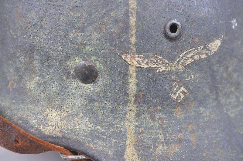 WW2 German M40 Luftwaffe 'Trickle' Camouflage Helmet