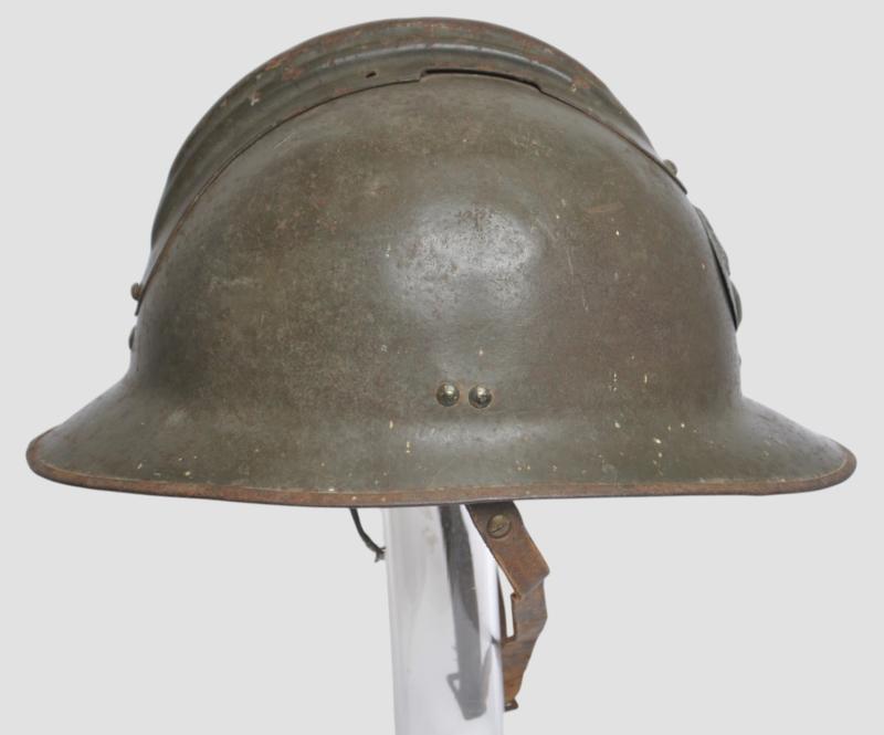 WW2 French ***Named*** 1940 Battle For France Infantry M26 Adrian Helmet