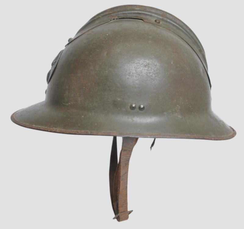 WW2 French ***Named*** 1940 Battle For France Infantry M26 Adrian Helmet
