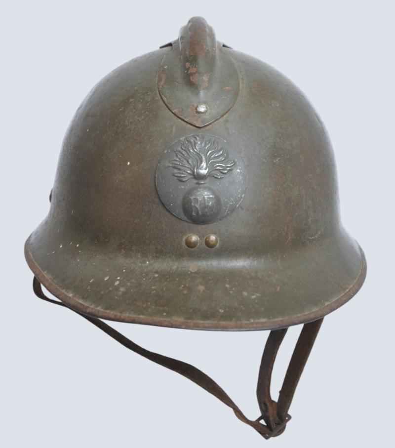 WW2 French ***Named*** 1940 Battle For France Infantry M26 Adrian Helmet