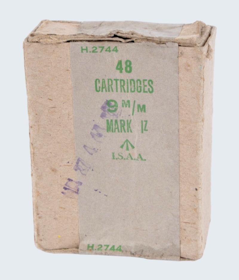 WW2 British 9mm Cartridge Ammunition Carton 1944