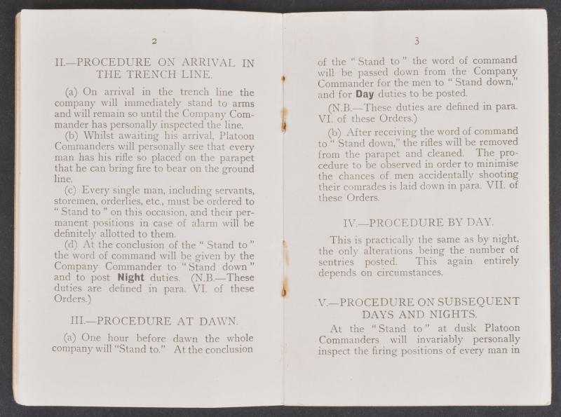 WW1 British ' Trench Orders' Manual By Gale & Polden