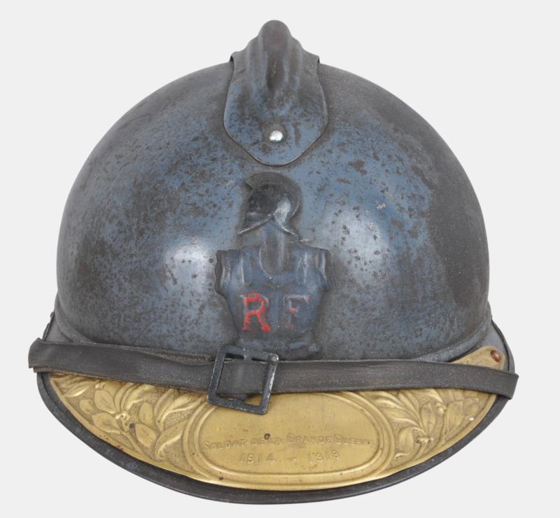 WW1 French Engineers Souvenir Adrian Helmet