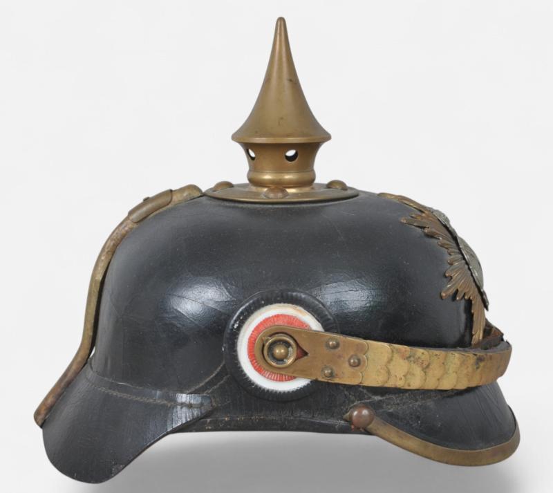 WW1 German NCOs Regimentally Marked Saxon Pickelhaube