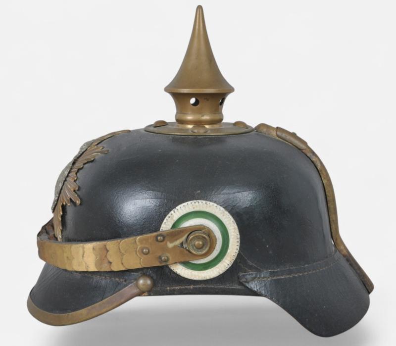 WW1 German NCOs Regimentally Marked Saxon Pickelhaube