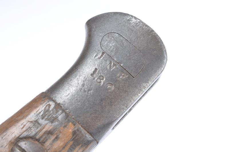 WW1 British '07 Pattern Matching Numbered To 1st Pattern Scabbard Hooked Quillon Bayonet Marked 1st Northumberland Fusiliers With 1915 Dated Frog