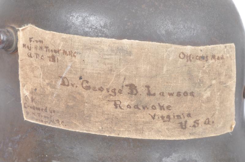 Published WW1 German Post Home Helmet Named to A Kanonier