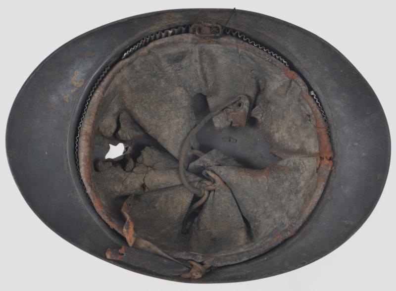 Published WW1 French Battle Damaged M15 Adrian Infantry Helmet