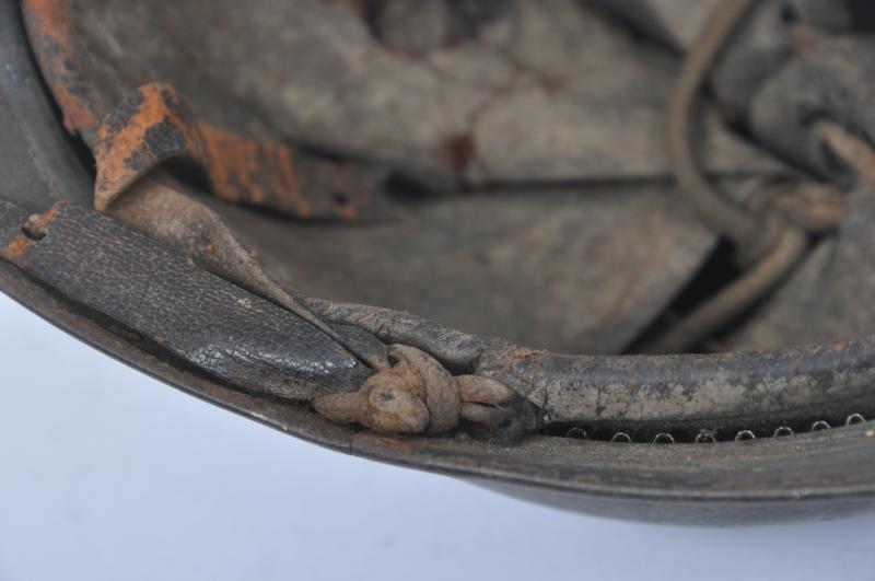 Published WW1 French Battle Damaged M15 Adrian Infantry Helmet