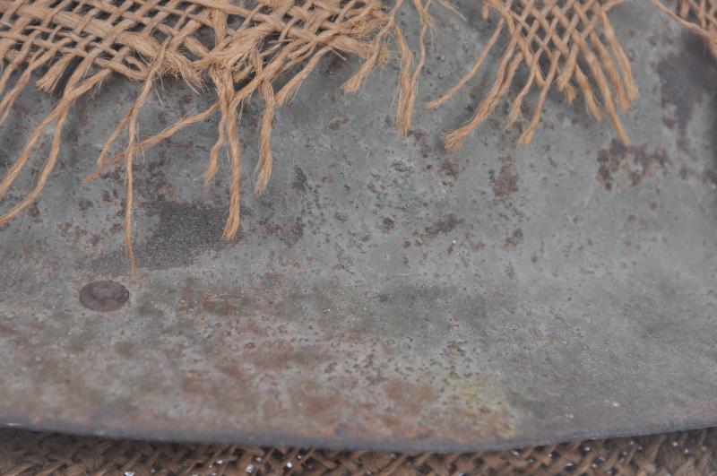 WW1 British War Office Brodie Helmet With Hessian Camouflage Cover