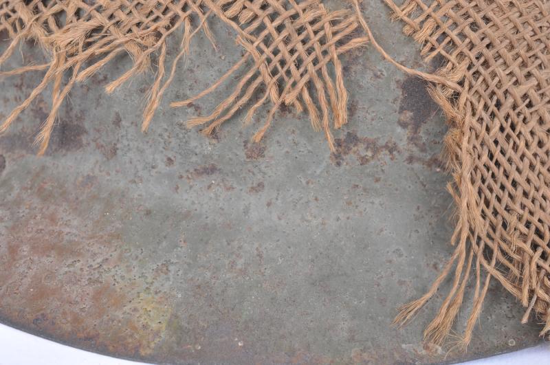 WW1 British War Office Brodie Helmet With Hessian Camouflage Cover