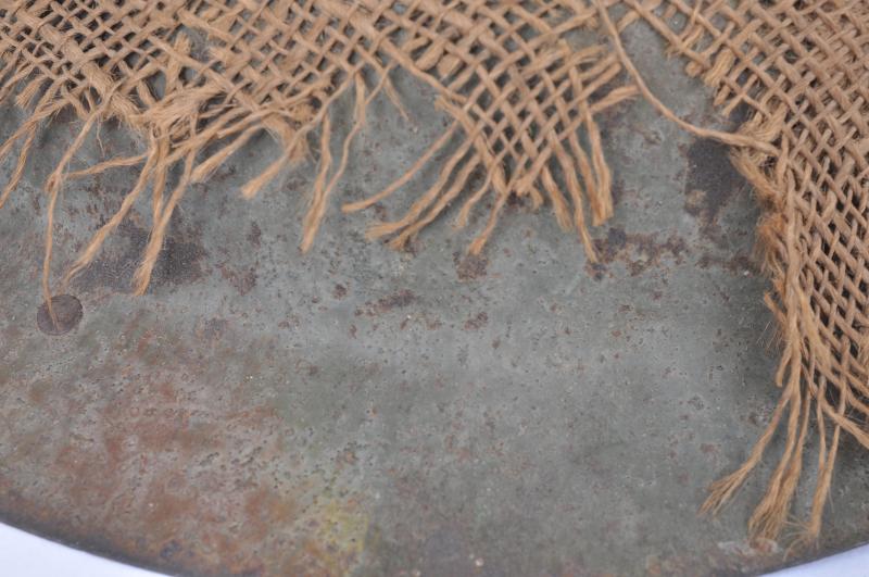 WW1 British War Office Brodie Helmet With Hessian Camouflage Cover