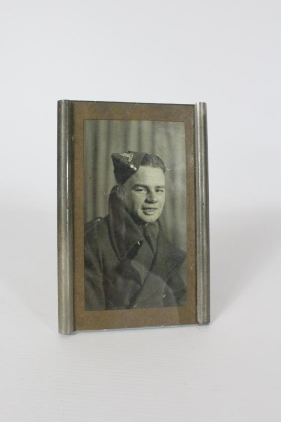 WW2 British Soldier Photograph In Period Frame 