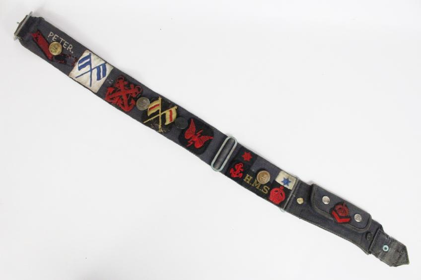 WW2 Royal Navy Souvenir Belt  1944