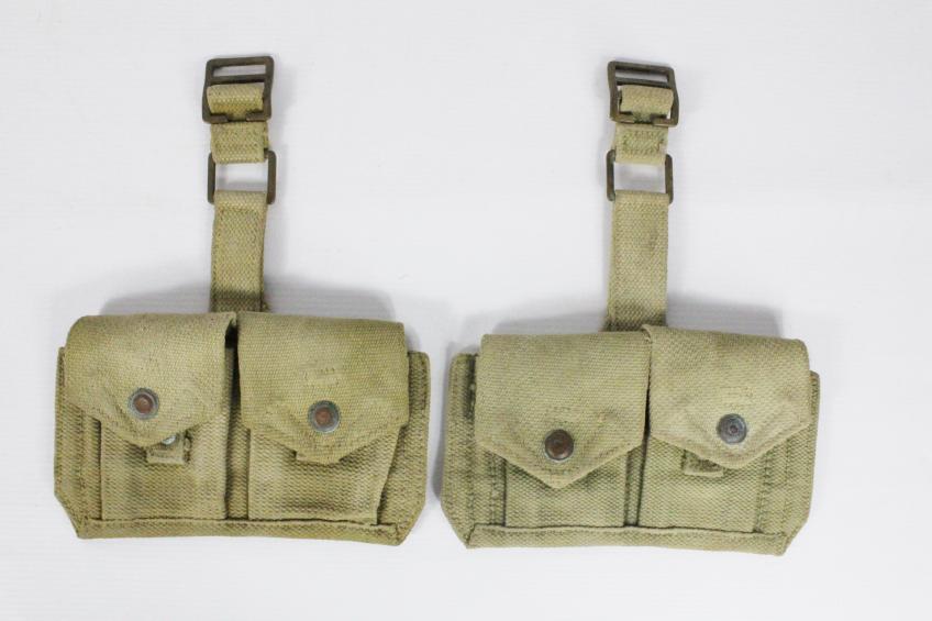 WW2 Canadian '37 Pattern Cartridge Carrier Pair 1940 