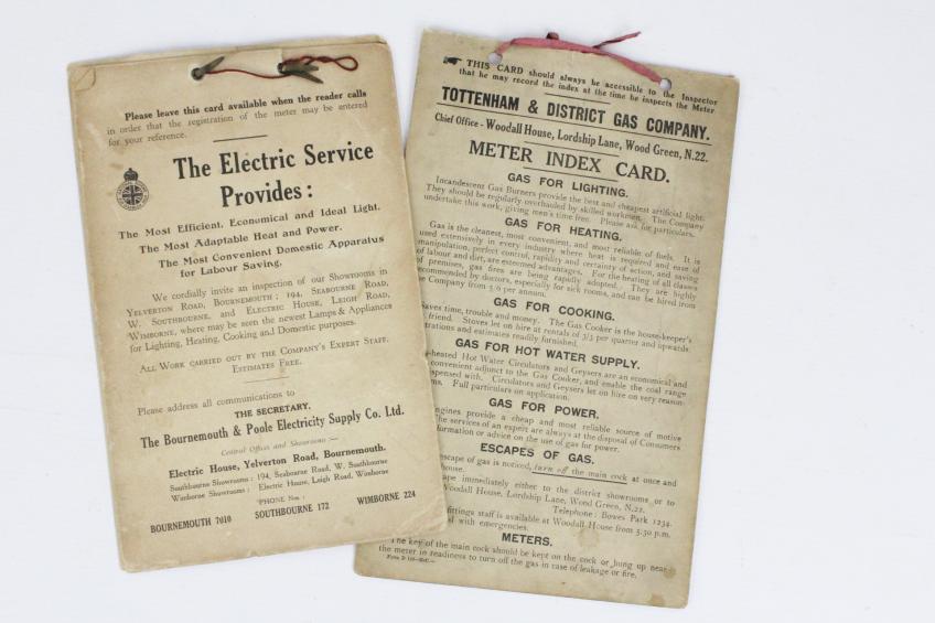 WW2 British Home Front Meter Readings Card 