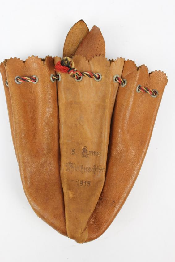 WW1 Imperial German ' 5th Army Christmas 1915 ' Decorative Leather Purse 