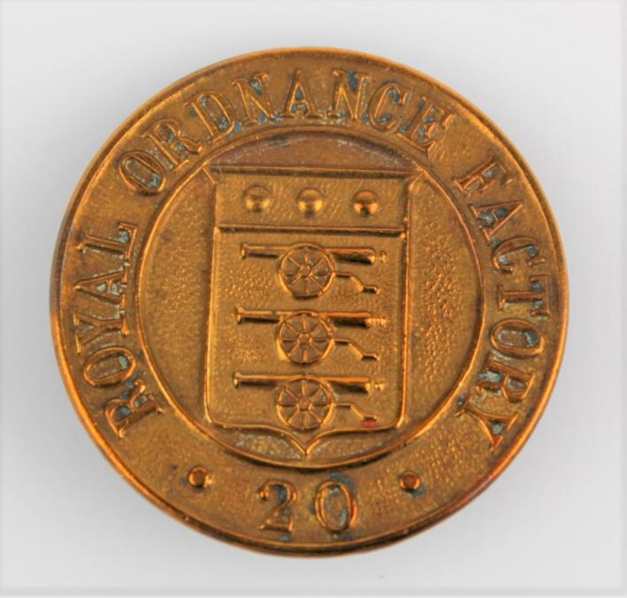 WW2 British 'ROYAL ORDNANCE FACTORY 20 ' Badge